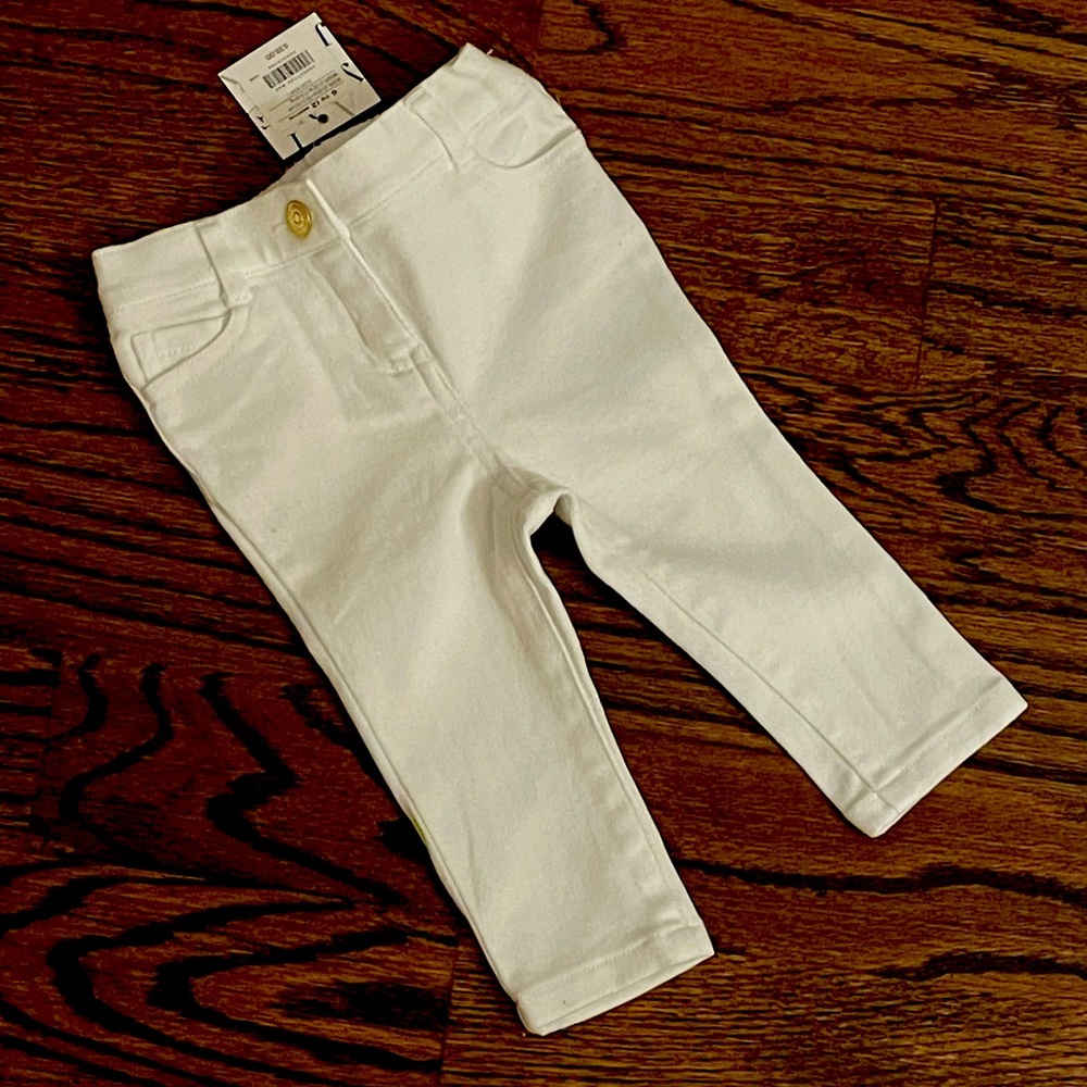 Brand New Janie and Jack White Baby Girl Jeans